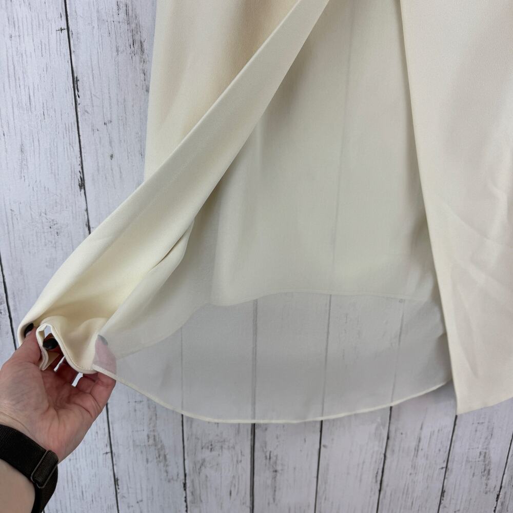 Rag & Bone Cream Split Back Sleeveless Crepe Top … - image 8